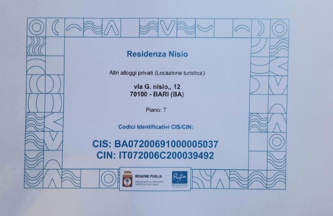 Residenza Nisio Villa Бари Екстериор снимка